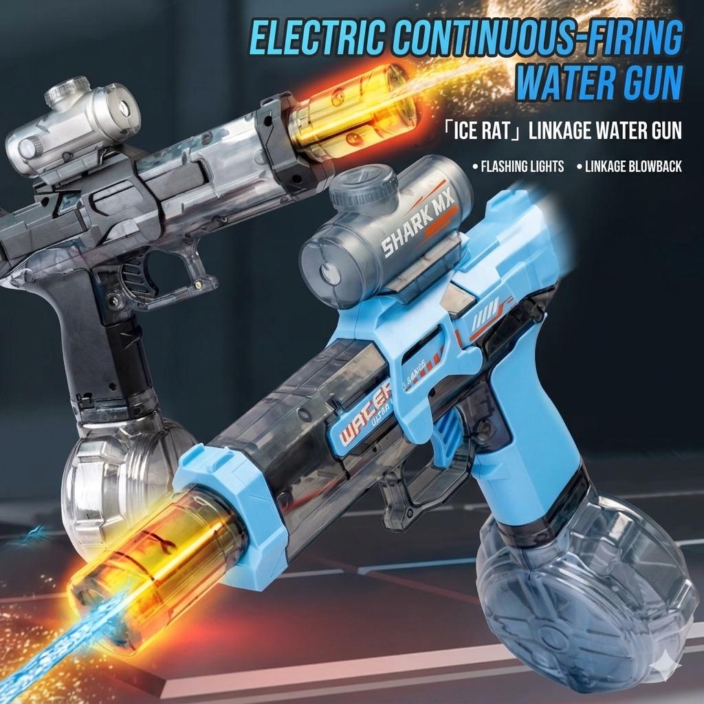 HydroStrike FX: Motorized LED Water Blaster