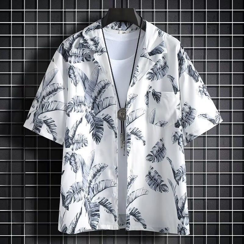 Men’s Summer Matching Set – Casual Shirt & Shorts Outfit (Beach Style)